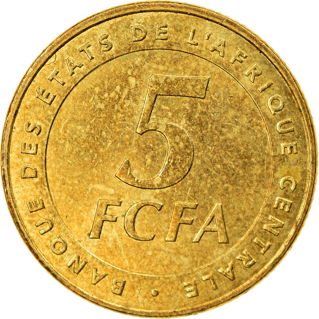 Moneta, Stati dell’Africa centrale, 5 Francs, 2006, Paris, BB, Ottone, KM:18