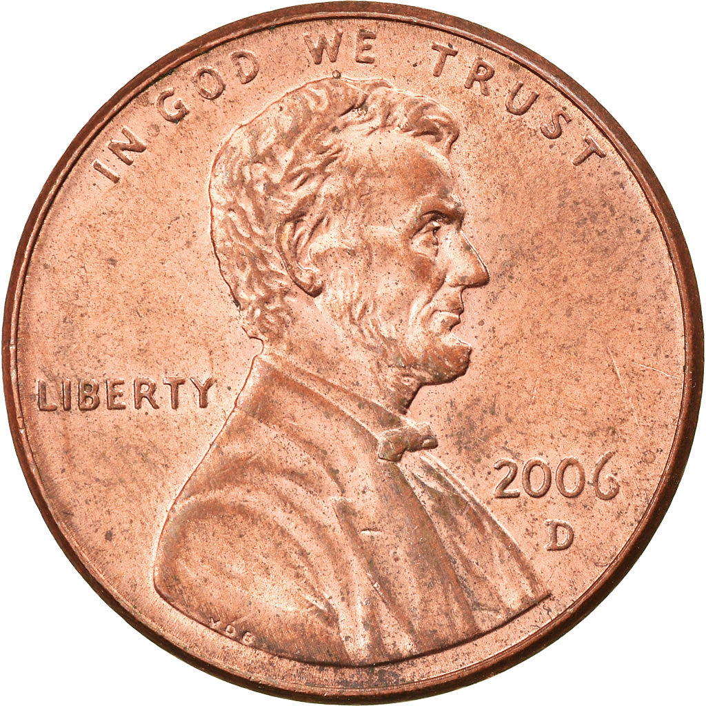 Moeda, Estados Unidos da América, Lincoln Cent, Cent, 2006, U.S. Mint, Denver