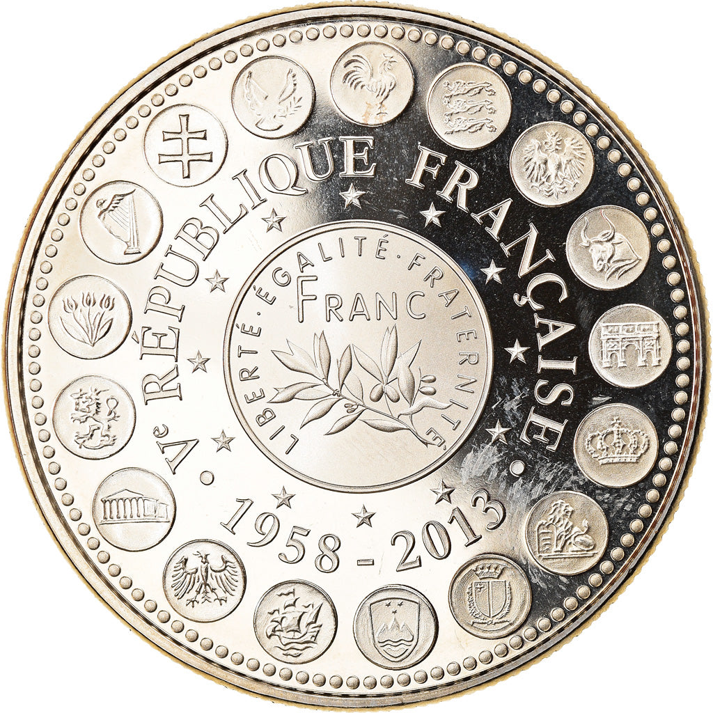 Frankreich, Medaille, L'Europe des XXVII, Veme République, Politics, 2013
