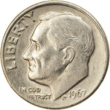Coin, United States, Roosevelt Dime, Dime, 1967, U.S. Mint, Philadelphia