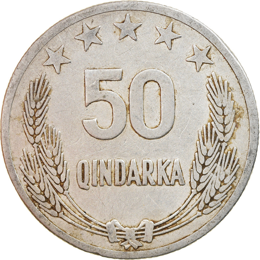 Moneta, Albania, 50 Qindarka, 1964, BB, Alluminio, KM:42
