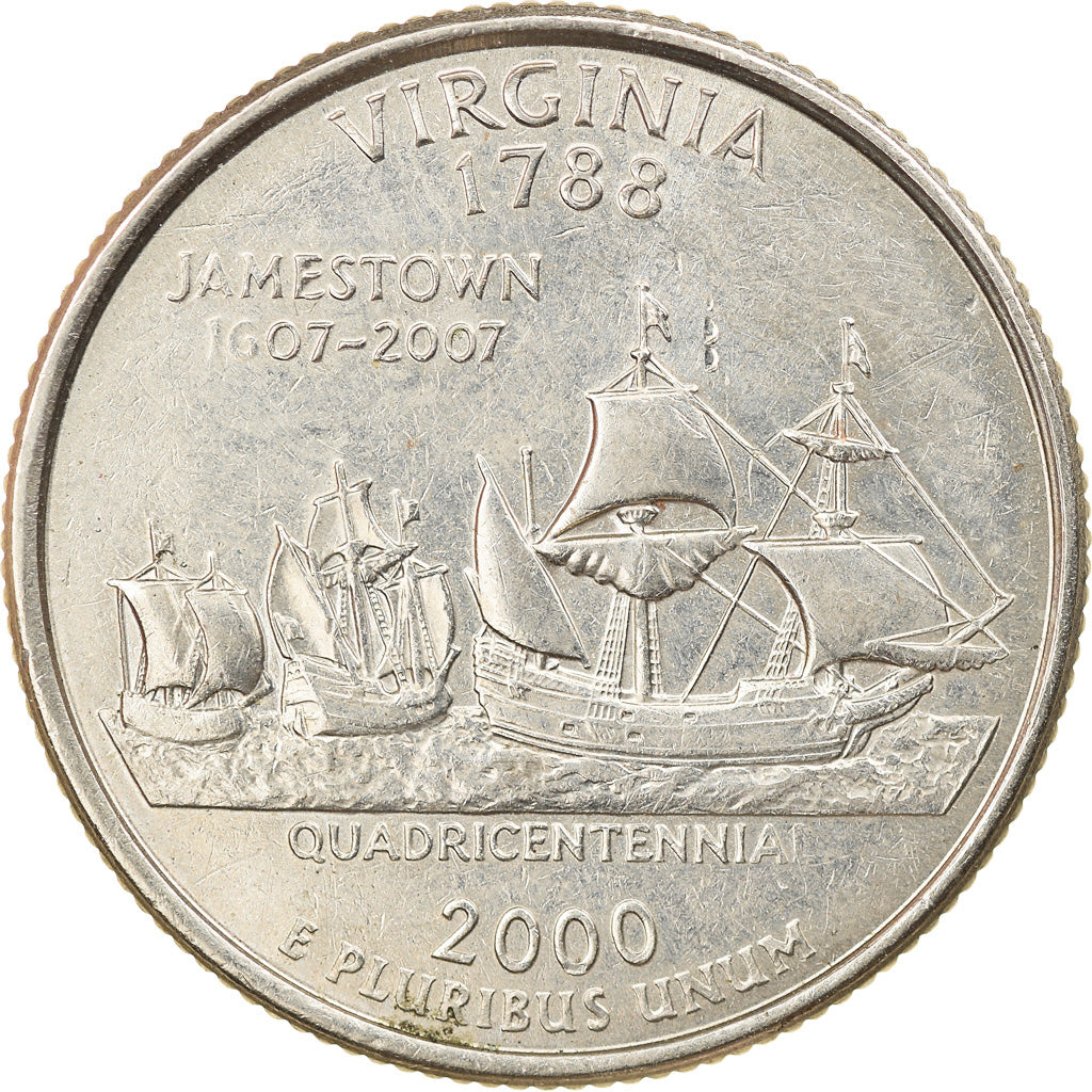Moeda, Estados Unidos da América, Virginia, Quarter, 2000, U.S. Mint