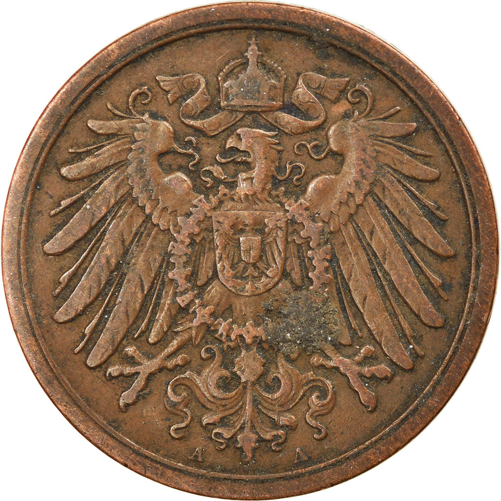 Moneta, GERMANIA - IMPERO, Wilhelm II, 2 Pfennig, 1905, Berlin, MB, Rame, KM:16