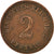 Moneda, ALEMANIA - IMPERIO, Wilhelm II, 2 Pfennig, 1905, Berlin, BC+, Cobre
