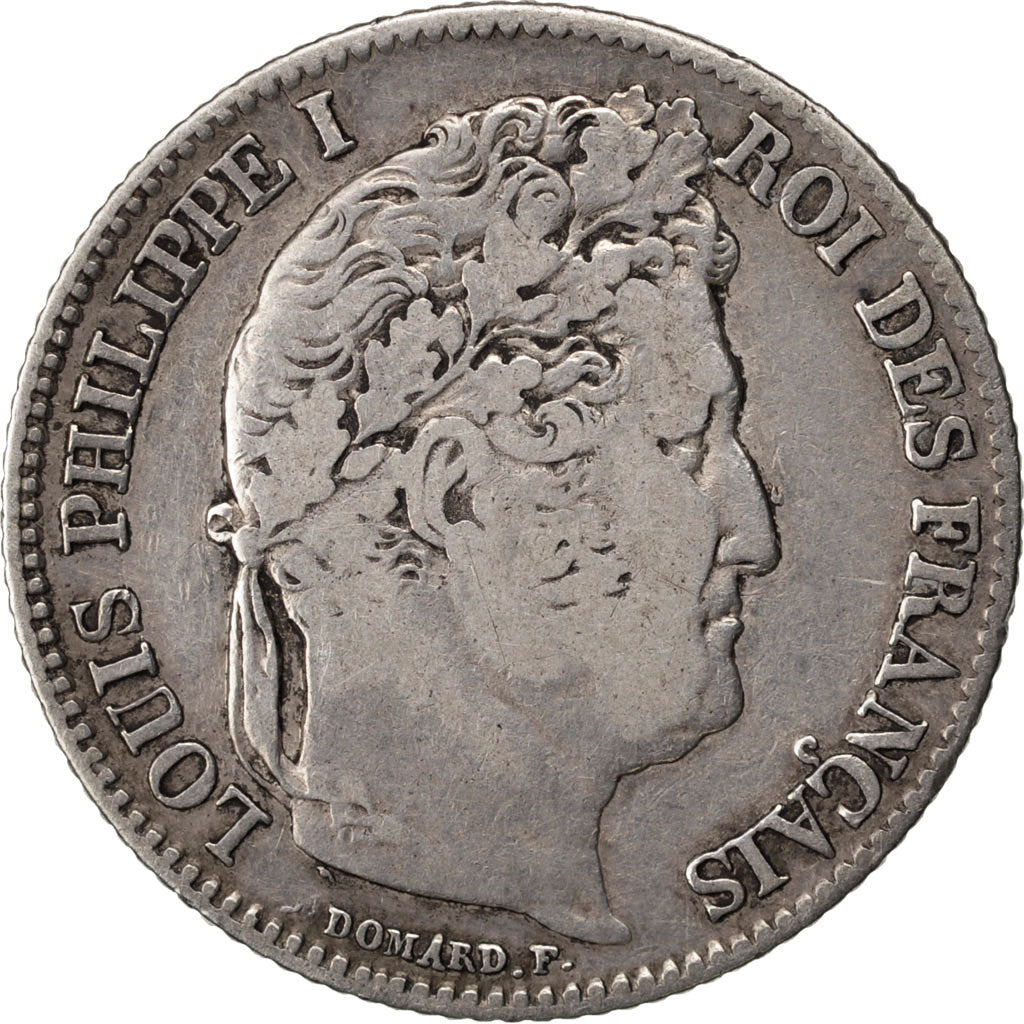 Coin, France, Louis-Philippe, Franc, 1834, Paris, VF(30-35), Silver, KM:748.1