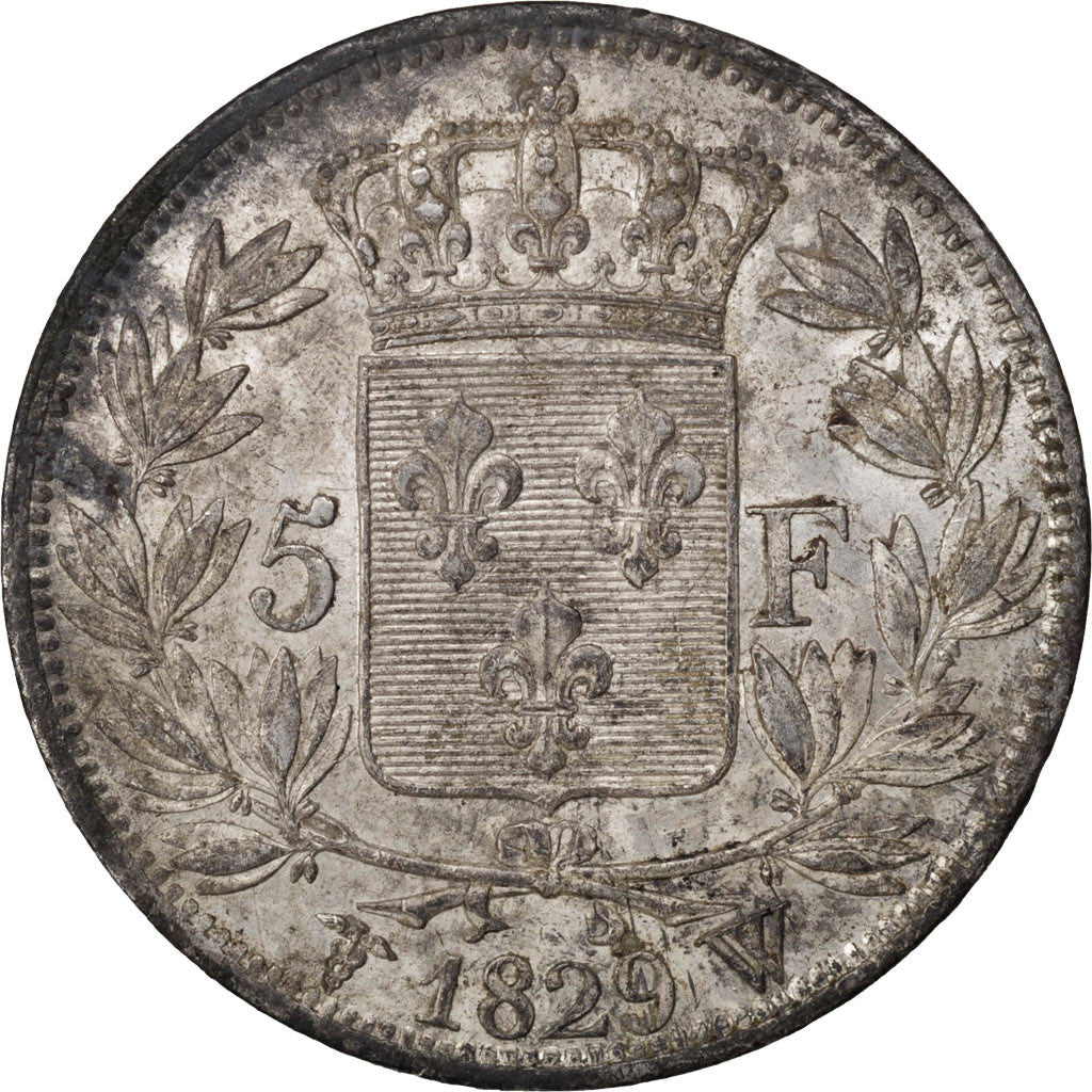 Moneta, Francia, Charles X, 5 Francs, 1829, Lille, SPL-, Argento, KM:728.13