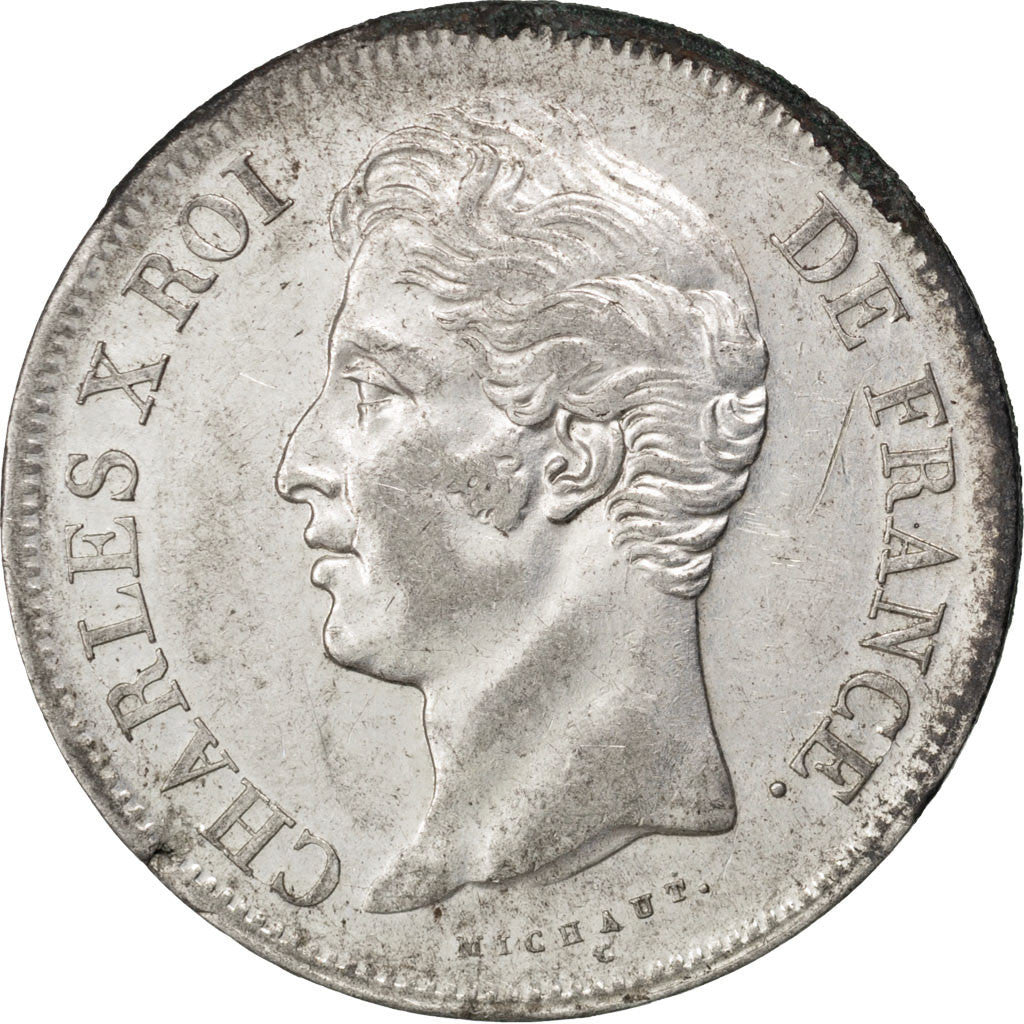 Coin, France, Charles X, 5 Francs, 1830, Lille, AU(50-53), Silver, KM:728.13