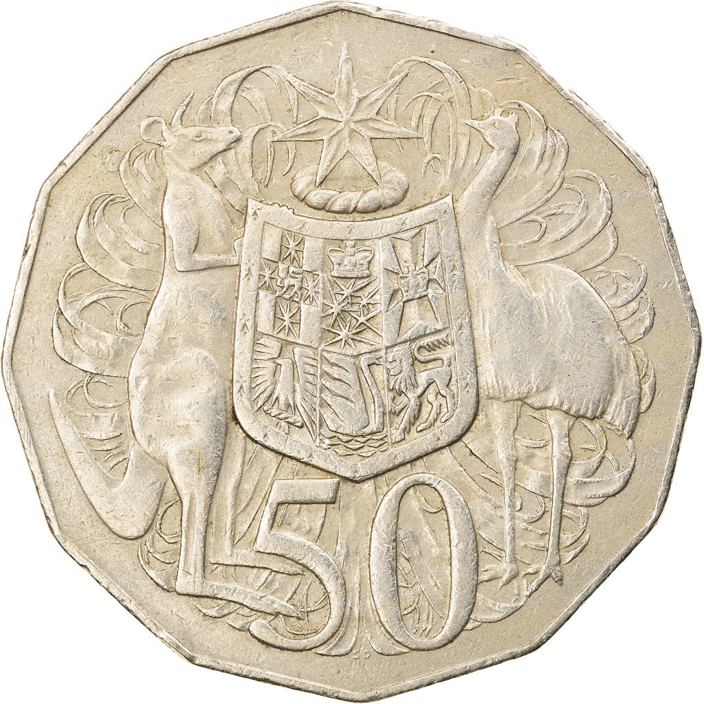 Moneda, Australia, Elizabeth II, 50 Cents, 1978, MBC, Cobre - níquel, KM:68