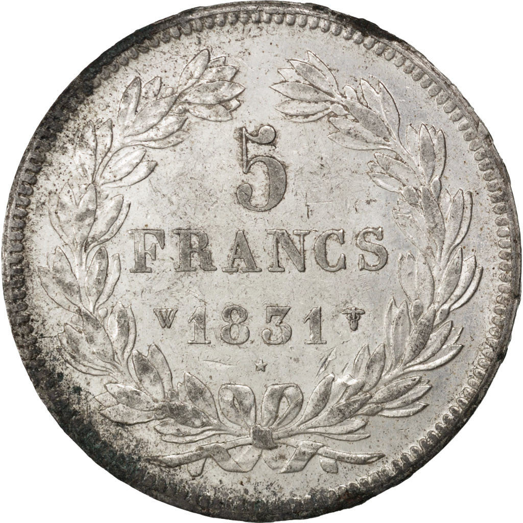 Coin, France, Louis-Philippe, 5 Francs, 1831, Lille, AU(55-58), Silver