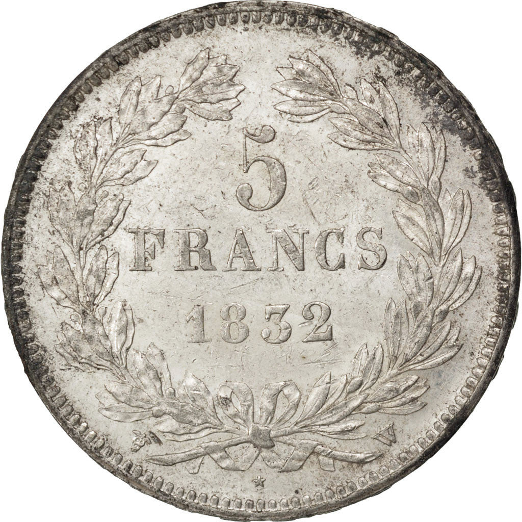 Coin, France, Louis-Philippe, 5 Francs, 1832, Lille, AU(55-58), Silver