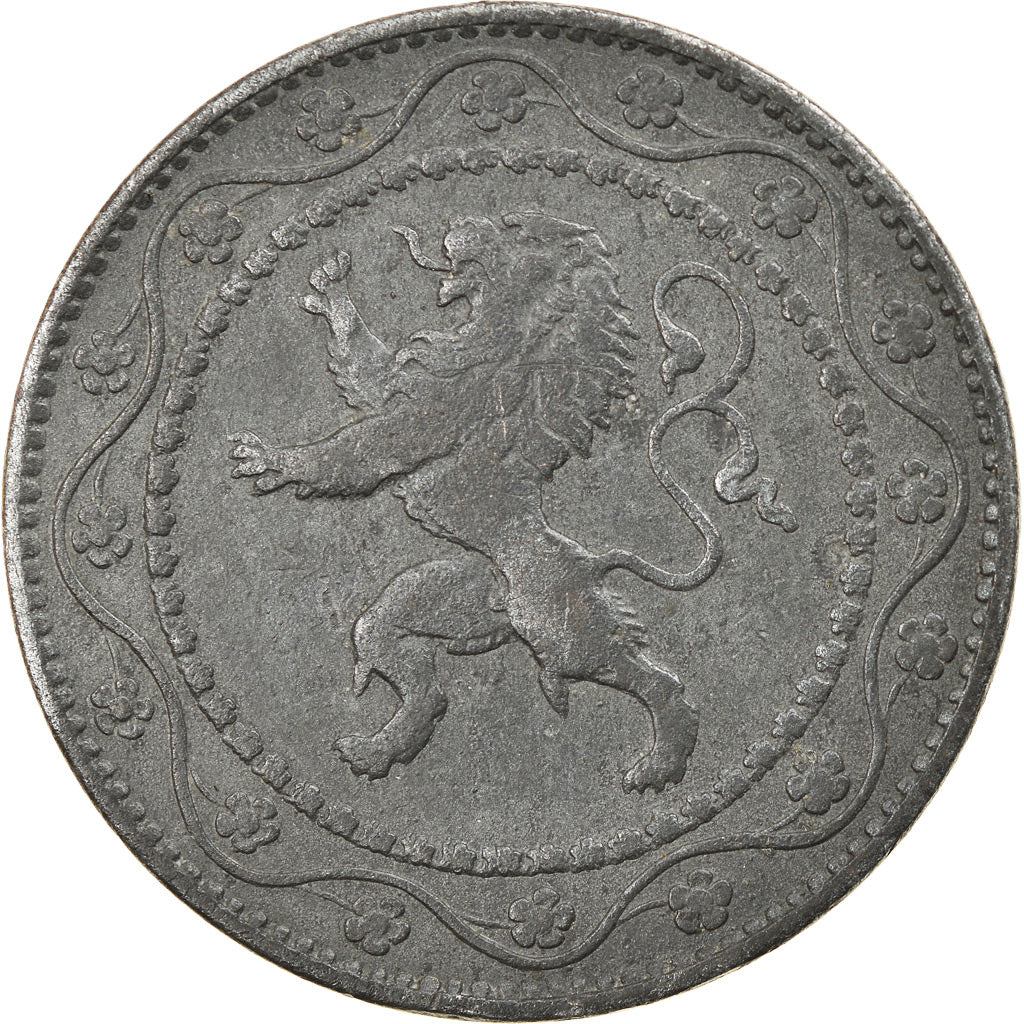 Coin, Belgium, 25 Centimes, 1917, EF(40-45), Zinc, KM:82