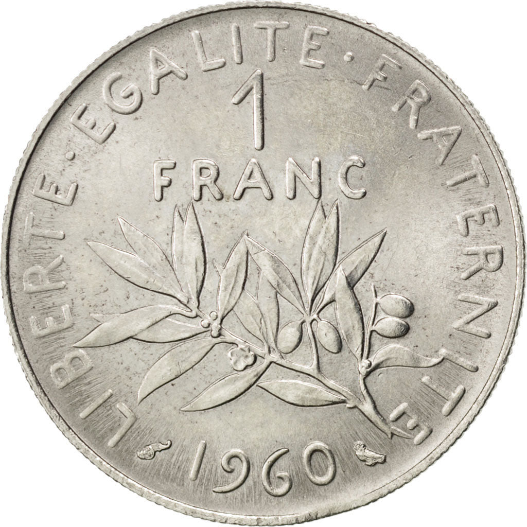 Moneda, Francia, Semeuse, Franc, 1960, SC, Níquel, KM:925.1, Gadoury:474
