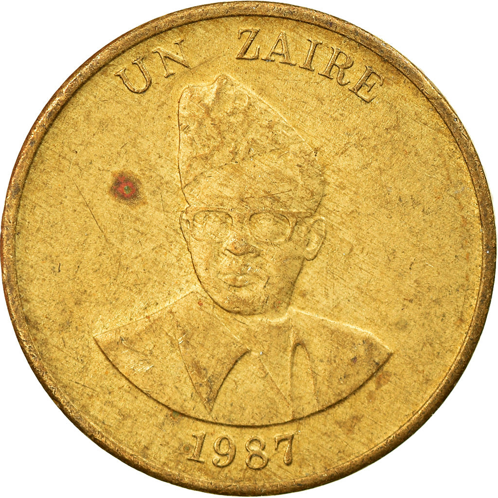 Moneda, Zaire, Zaire, 1987, MBC, Latón, KM:13