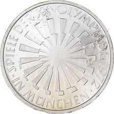 Coin, GERMANY - FEDERAL REPUBLIC, 10 Mark, 1972, Stuttgart, AU(55-58), Silver