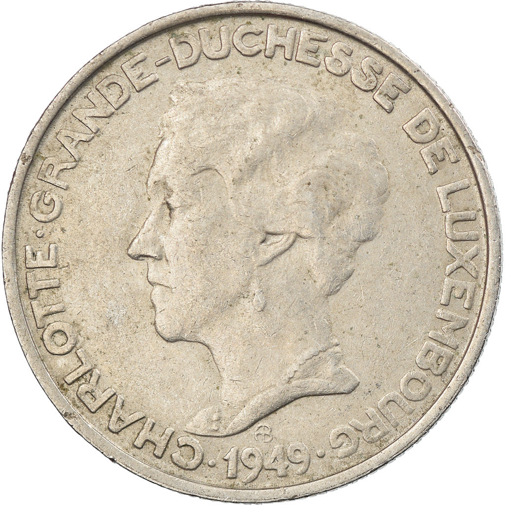 Moneda, Luxemburgo, Charlotte, 5 Francs, 1949, MBC, Cobre - níquel, KM:50