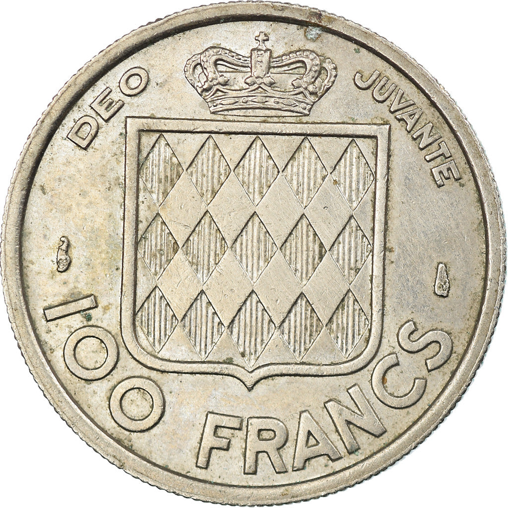 Monaco, Rainier III, 100 Francs, Cent, 1956, BB, Rame-nichel, KM:134, Gadoury:MC