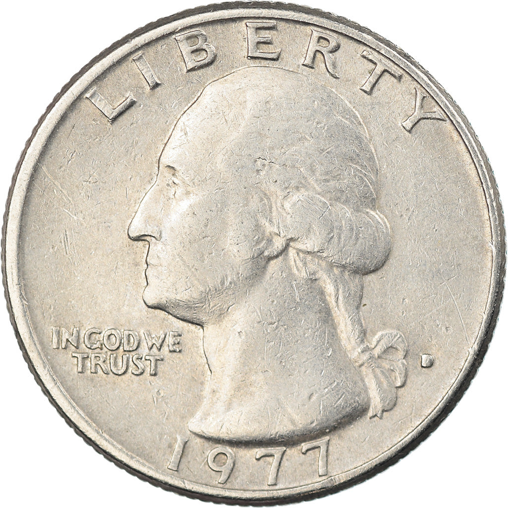 Monnaie, États-Unis, Washington Quarter, Quarter, 1977, U.S. Mint, Denver, TTB