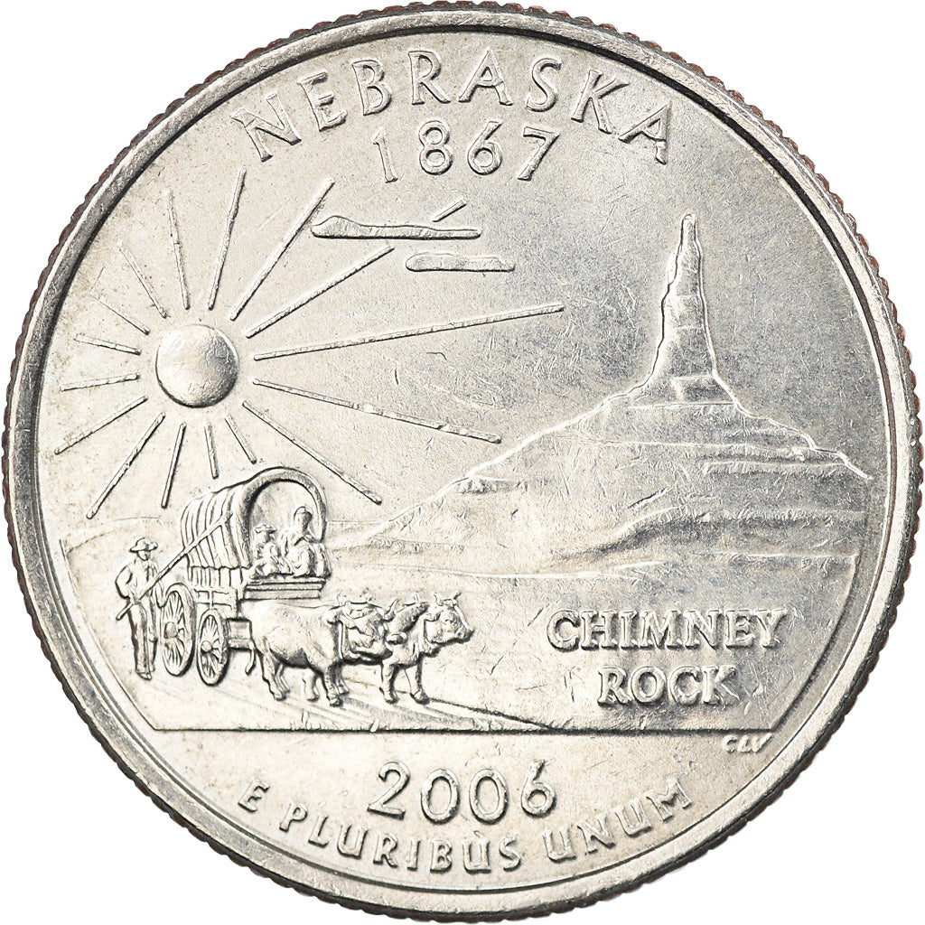 Moneta, Stati Uniti, Nebraska, Quarter, 2006, U.S. Mint, Denver, BB, Rame