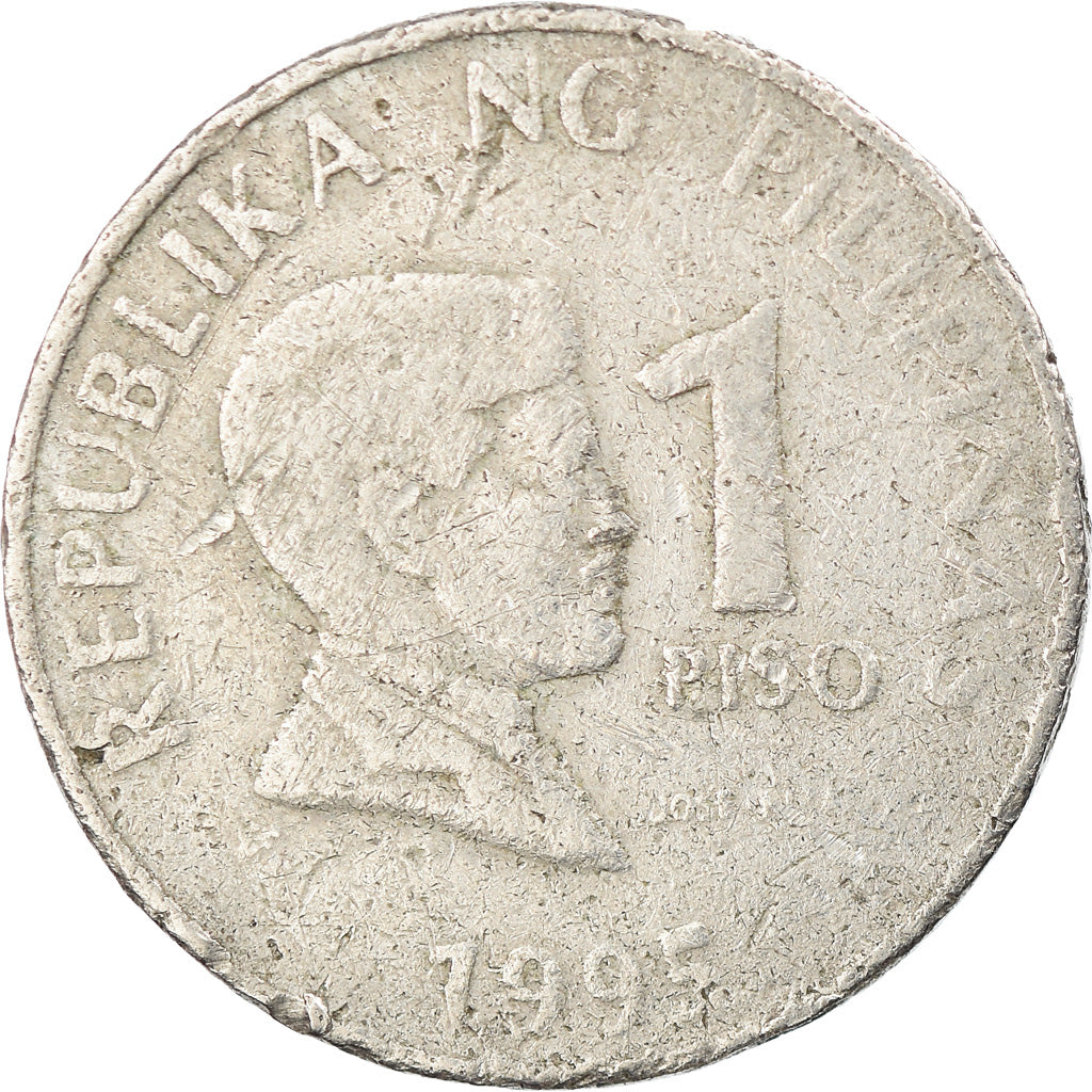 Moeda, Filipinas, Piso, 1995, VF(20-25), Cobre-níquel, KM:269