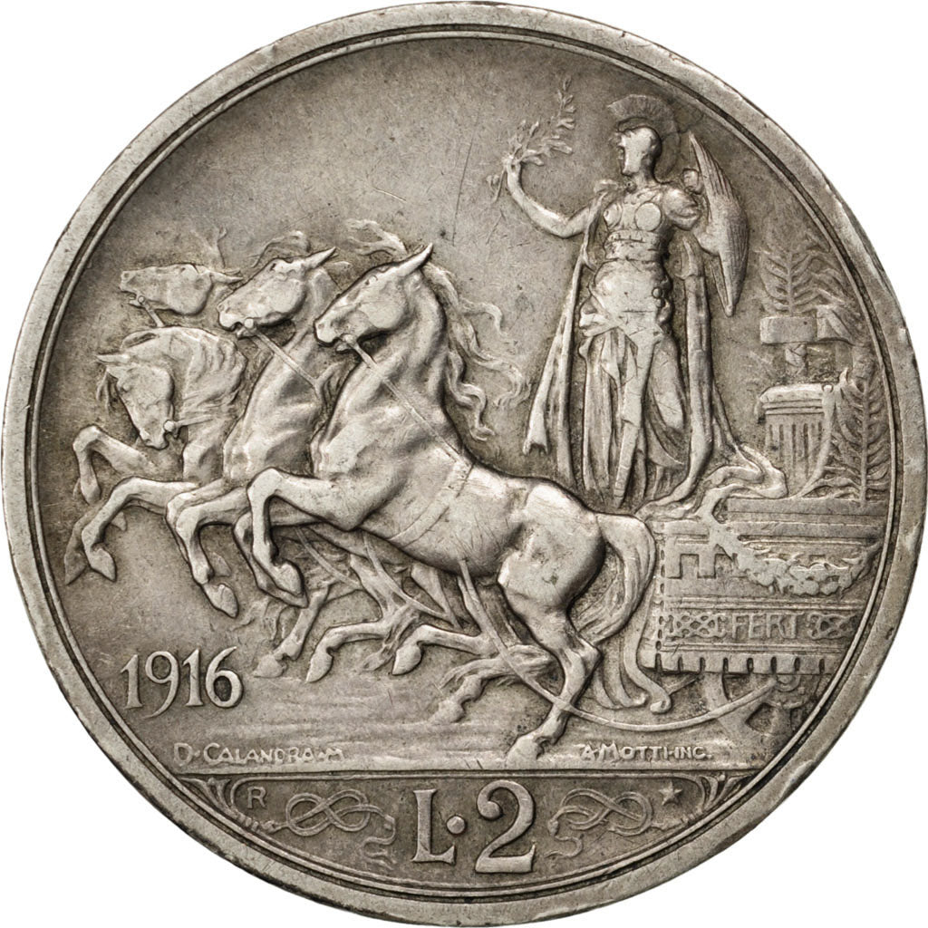 Monnaie, Italie, Vittorio Emanuele III, 2 Lire, 1916, Rome, TTB, Argent, KM:55
