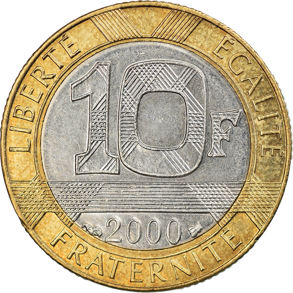 Coin, France, Génie, 10 Francs, 2000, Paris, AU(55-58), Aluminum-Bronze