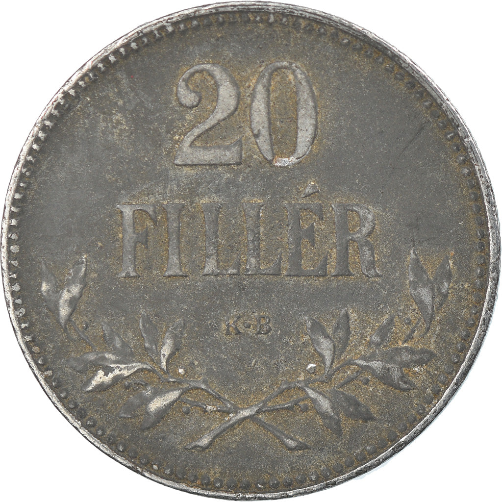 Münze, Ungarn, 20 Fillér, 1916, S, Iron, KM:498