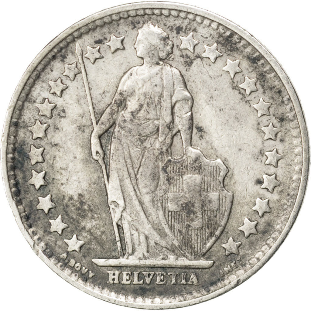 Coin, Switzerland, 1/2 Franc, 1914, EF(40-45), Silver, KM:23
