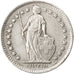Coin, Switzerland, 1/2 Franc, 1944, EF(40-45), Silver, KM:23