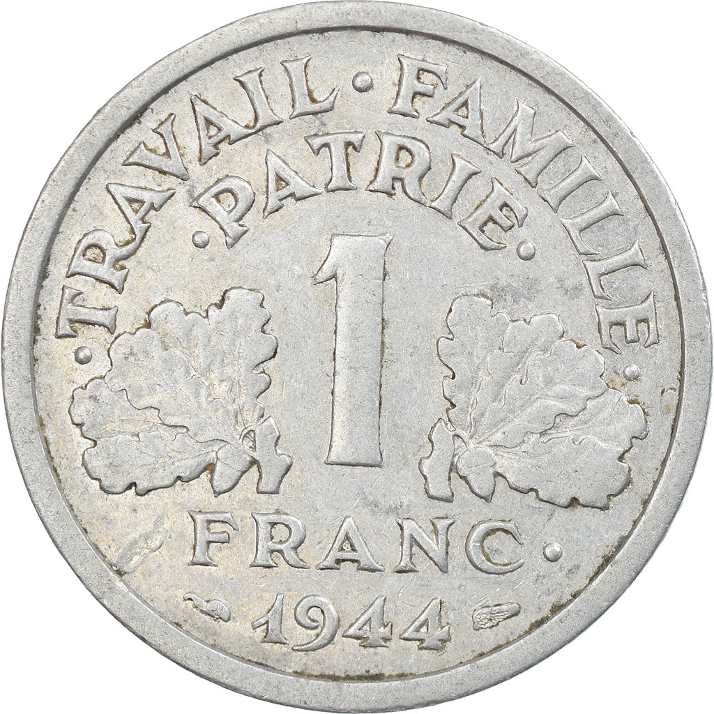 France, 1 Franc, Bazor, 1944, Beaumont le Roger, Aluminium, TTB, Gadoury:471