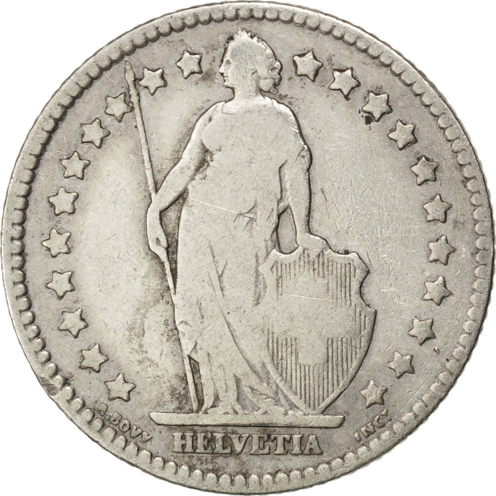Coin, Switzerland, Franc, 1894, VF(20-25), Silver, KM:24