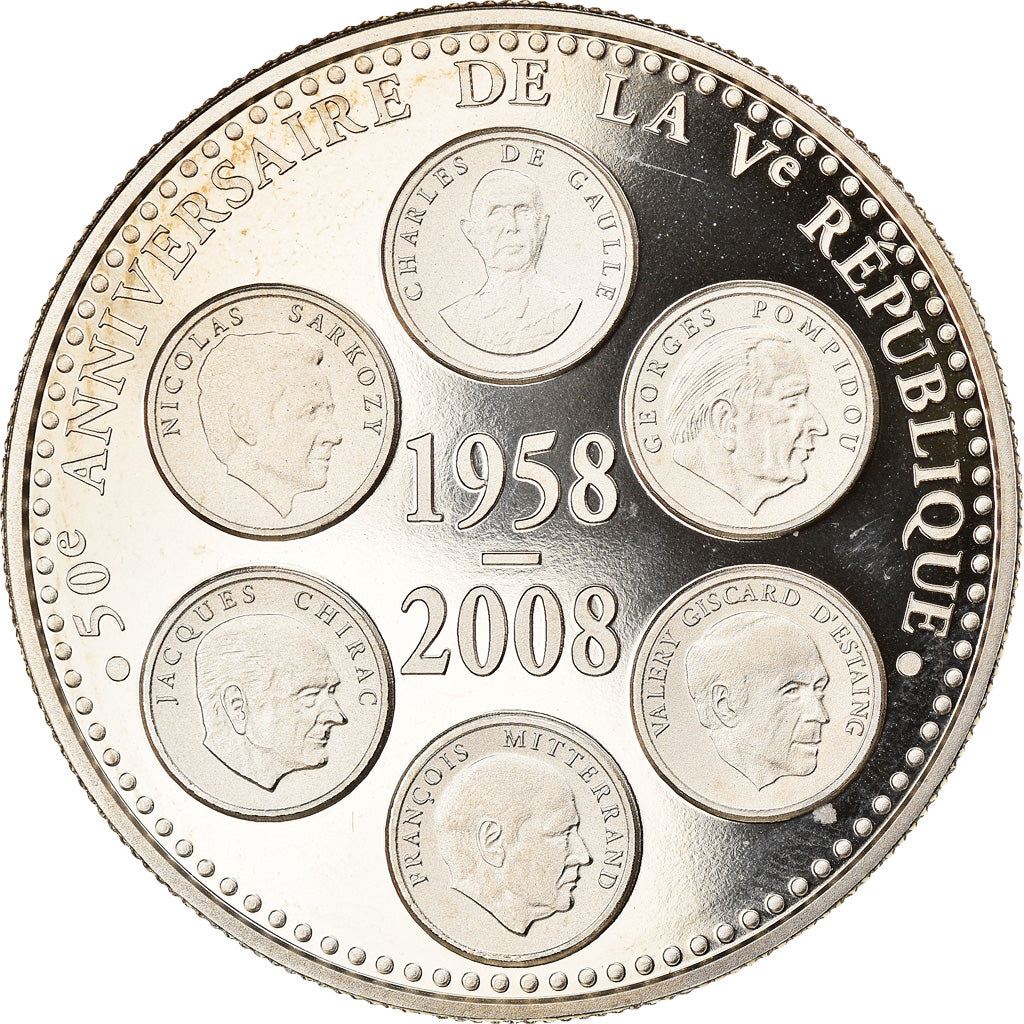 Frankreich, Medaille, 50ème Anniversaire de la Vème République, Politics