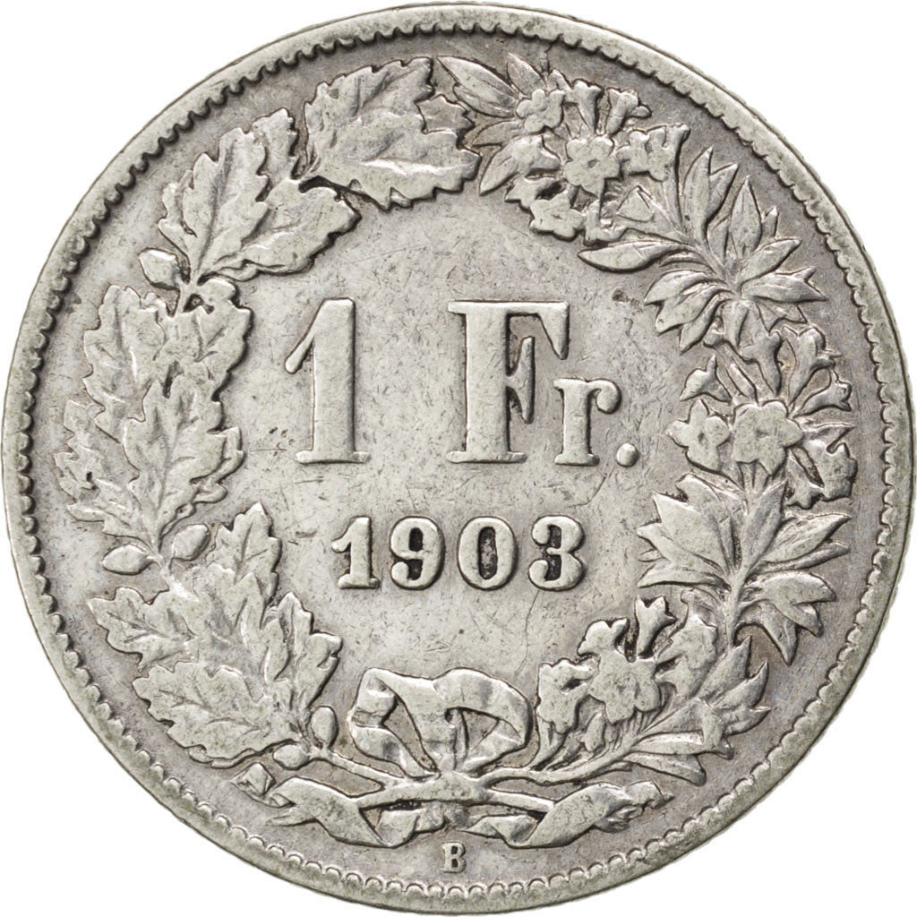 Moneda, Suiza, Franc, 1903, MBC, Plata, KM:24