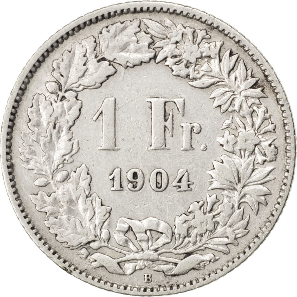 Coin, Switzerland, Franc, 1904, VF(30-35), Silver, KM:24