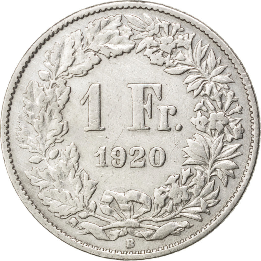 Coin, Switzerland, Franc, 1920, EF(40-45), Silver, KM:24