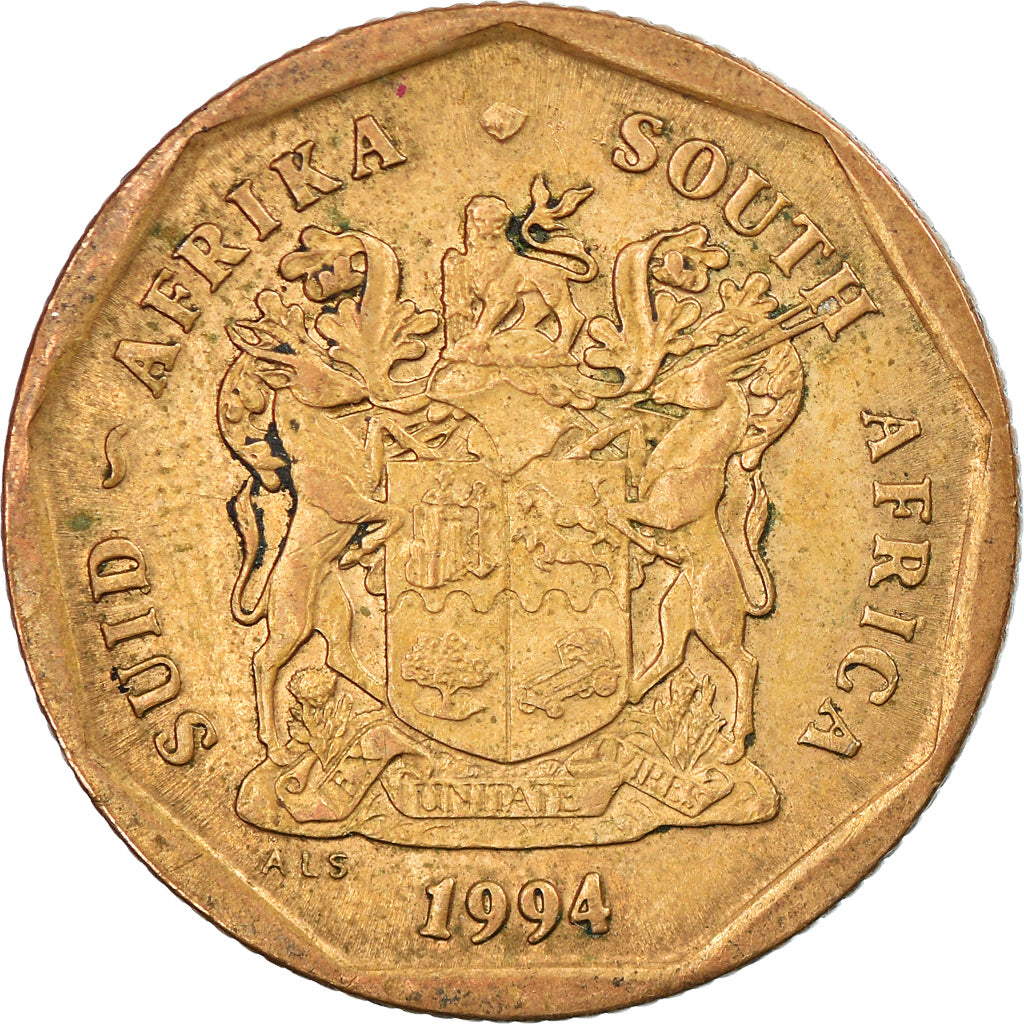 Münze, Südafrika, 50 Cents, 1994, Pretoria, SS, Bronze Plated Steel, KM:137
