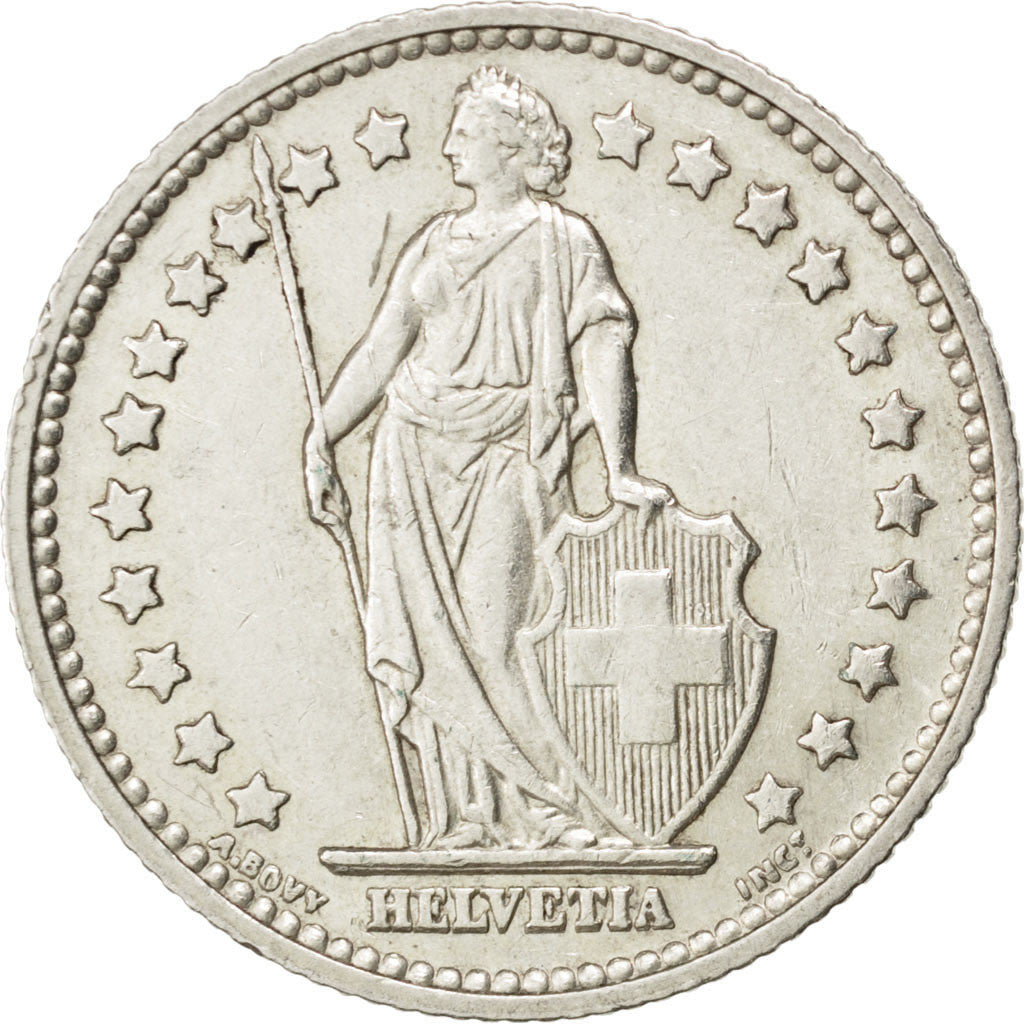 Coin, Switzerland, Franc, 1952, AU(50-53), Silver, KM:24