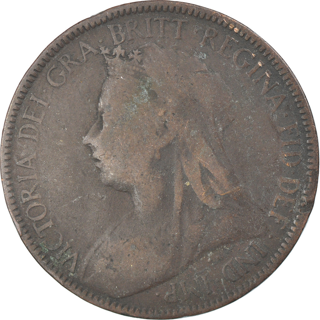 Moneta, Gran Bretagna, Victoria, 1/2 Penny, 1900, B+, Bronzo, KM:789