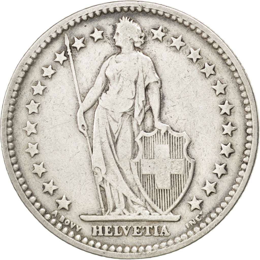 Coin, Switzerland, 2 Francs, 1886, VF(30-35), Silver, KM:21