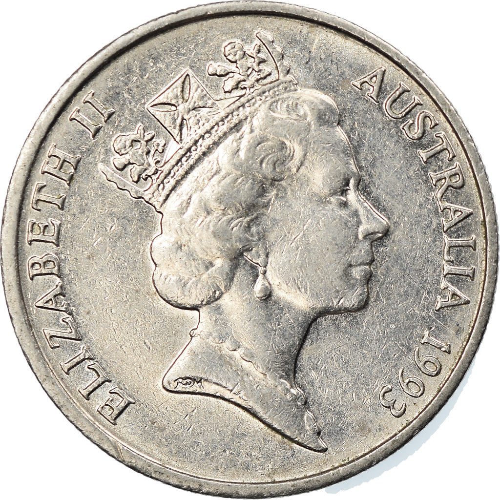 Moneta, Australia, Elizabeth II, 5 Cents, 1993, BB, Rame-nichel, KM:80