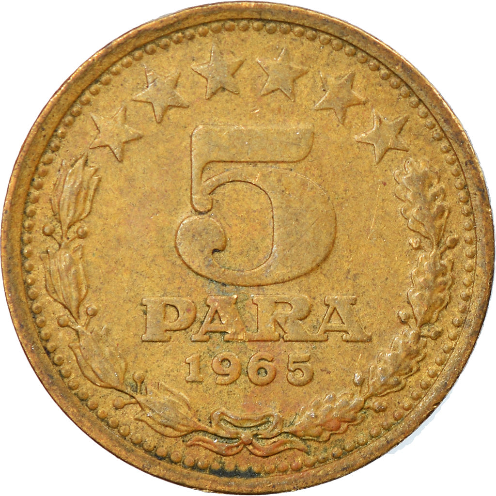 Munten, Joegoslaviëe, 5 Para, 1965, ZF, Tin, KM:42
