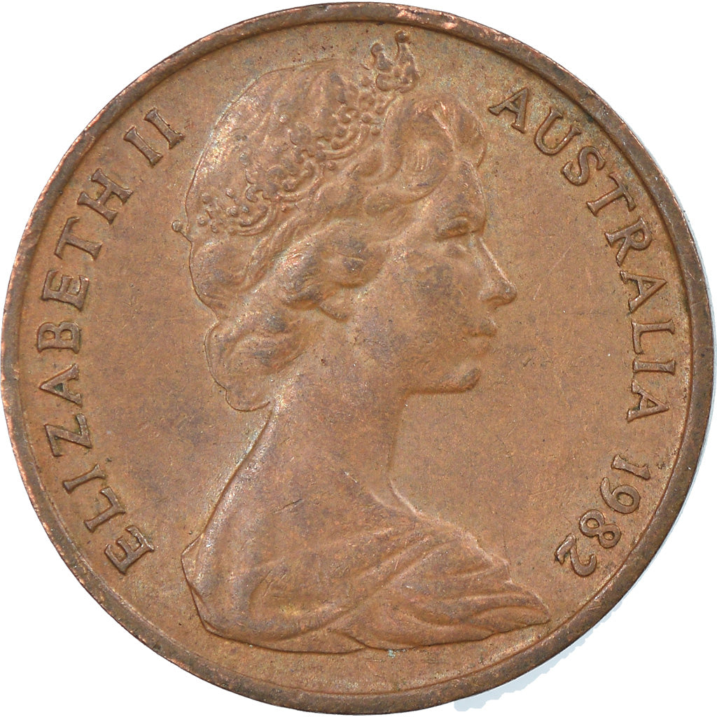 Moneta, Australia, Elizabeth II, Cent, 1982, EF(40-45), Bronze, KM:62