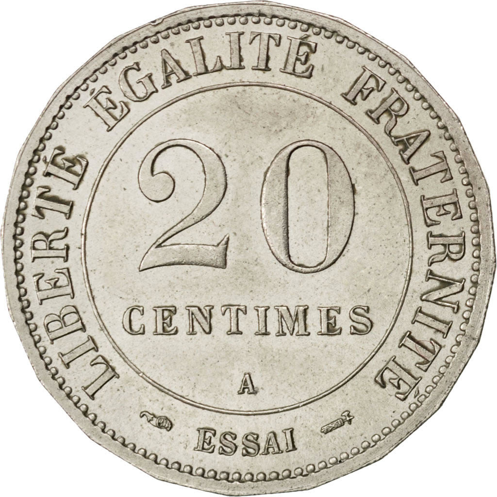 Moneta, Francia, 20 Centimes, 1887, Paris, SPL-, Nichel, KM:E37, Gadoury:50.4