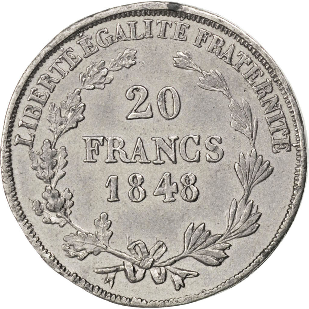Monnaie, France, 20 Francs, 1848, TTB, Tin, Gadoury:1054