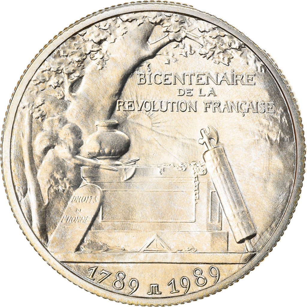 Francia, medaglia, Bicentenaire de la Révolution Française, History, 1989