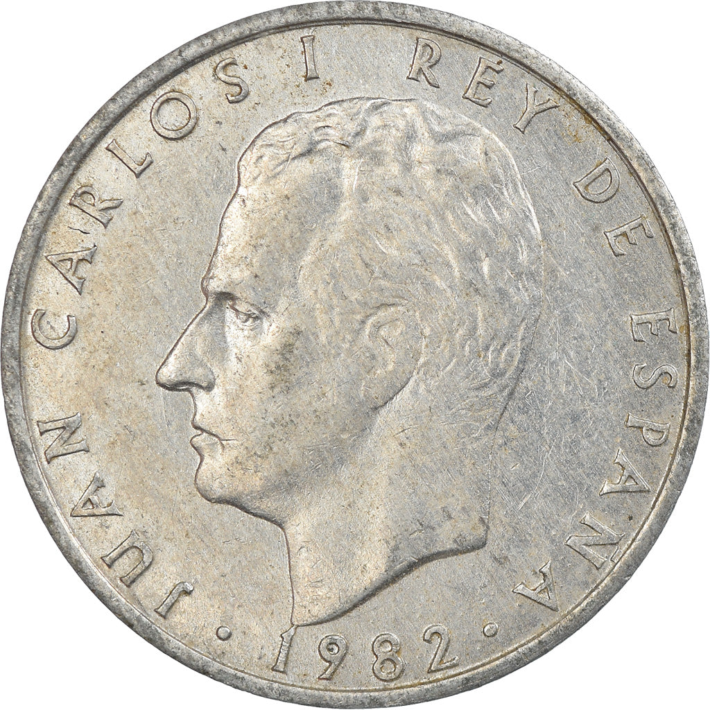 Münze, Spanien, Juan Carlos I, 2 Pesetas, 1982, SS, Aluminium, KM:822