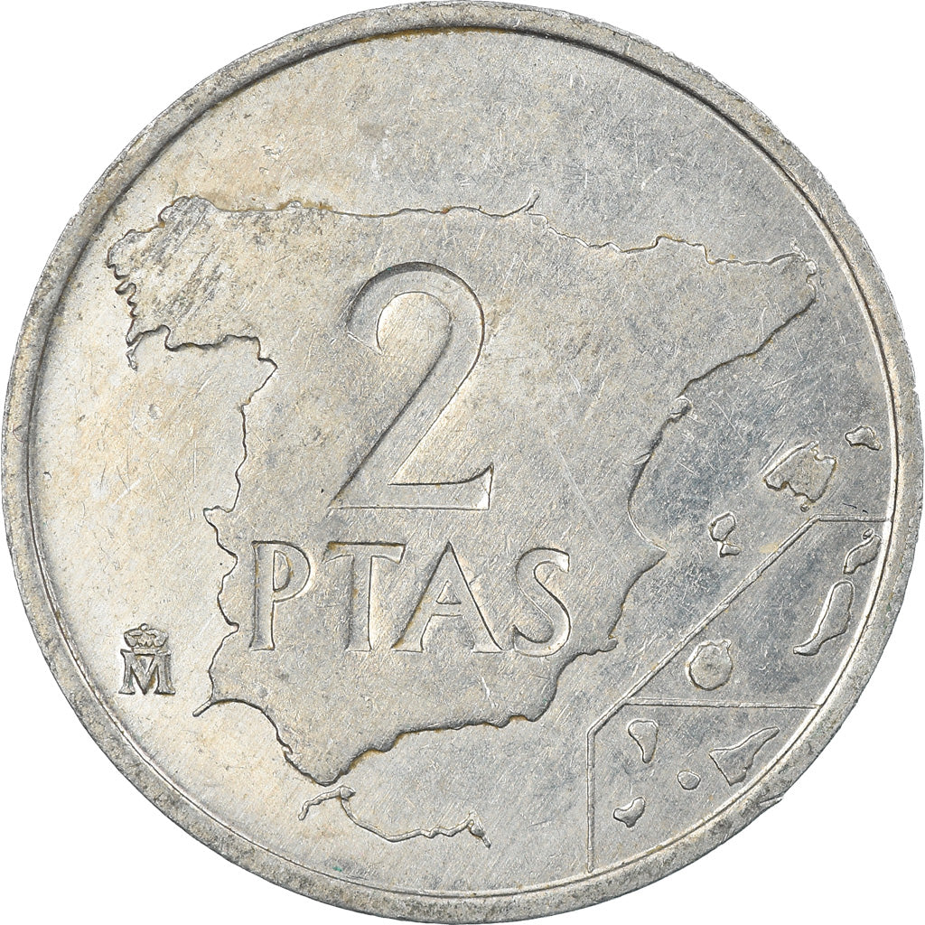 Münze, Spanien, Juan Carlos I, 2 Pesetas, 1982, SS, Aluminium, KM:822