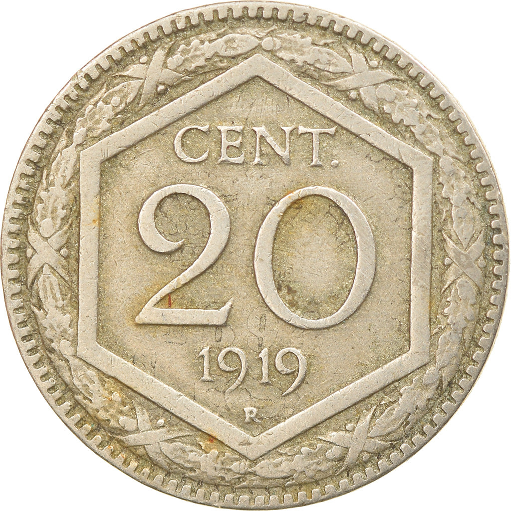 Coin, Italy, Vittorio Emanuele III, 20 Centesimi, 1919, Rome, EF(40-45), Nickel