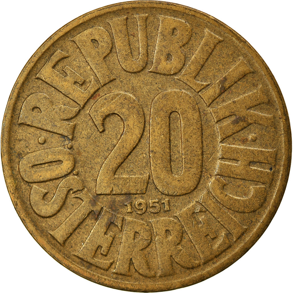 Moneta, Austria, 20 Groschen, 1951, BB, Alluminio-bronzo, KM:2877