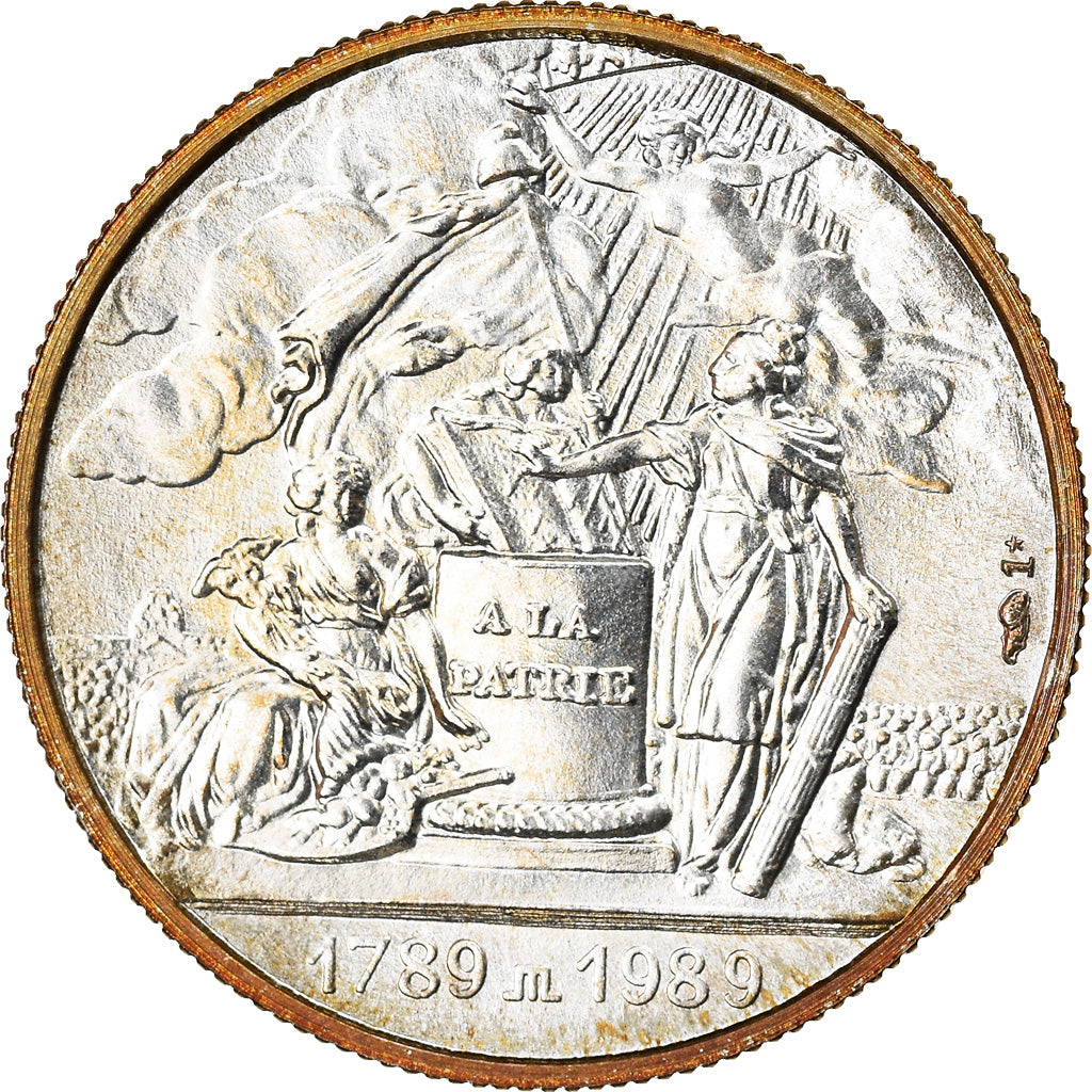 France, Medal, Bicentenaire de la Révolution Française, History, 1989, Rogat