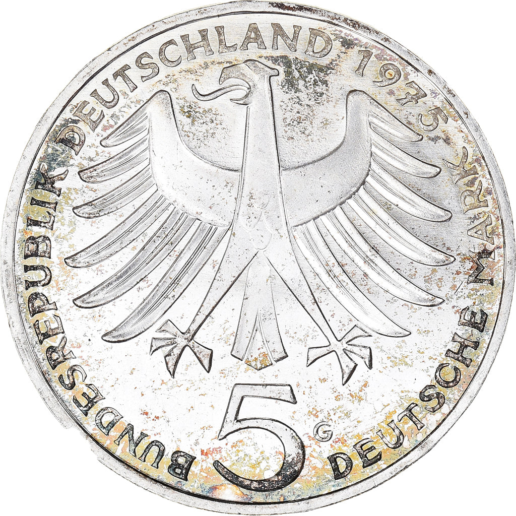 Monnaie, République fédérale allemande, 5 Mark, 1975, Karlsruhe, Germany